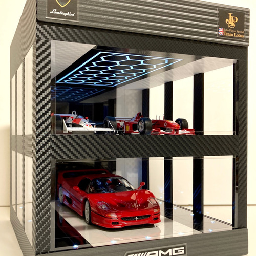 USB電源・1/18展示4台可・ハニカム照明2層式・ディスプレーBOX USB電源・1/18展示4台可・ハニカム照明2層式・ディスプレーBOX