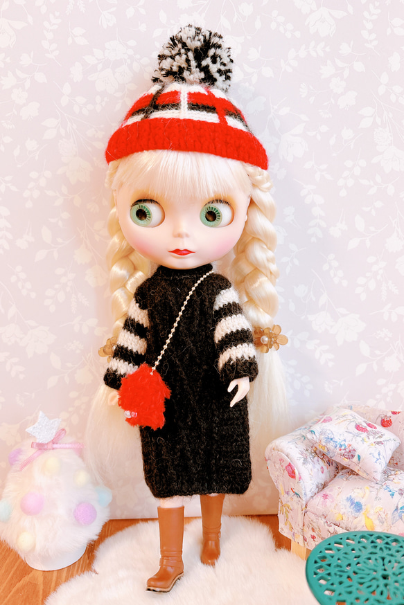 ネオブライス、アイシードルアウトフィット#ニットワンピースセット  