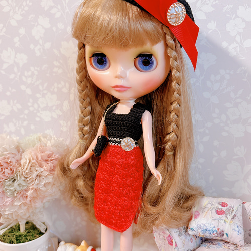 ♡ ブライス　アウトフィット　ワンピース　ニットワンピース ネオブライス、アイシードルアウトフィット#春夏ニット