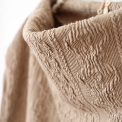 ボトルネックベスト（ケーブルニット/ベージュ） 5枚目の画像