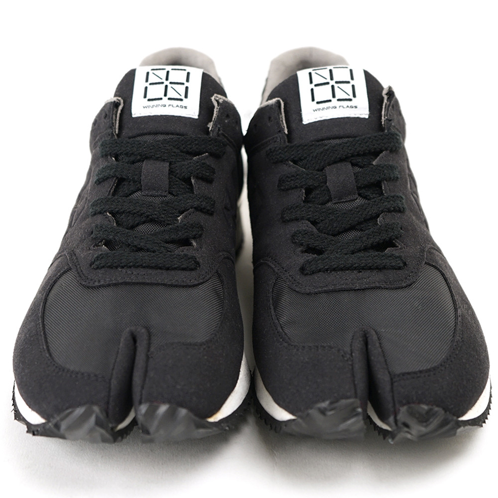 タウンスニーカーとしても使える足袋シューズ メンズ 靴 ブラック 黒 WINNING FLAGS 日本製