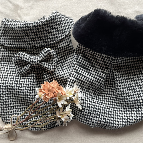 ドッグウエア#犬服#犬服ハンドメイド#小型犬秋冬コート#わん