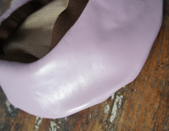 ゴートスキンレザー・本革ベレー[ライトパープル]C327goat leather light purple 9枚目の画像