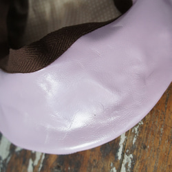 ゴートスキンレザー・本革ベレー[ライトパープル]C327goat leather light purple 8枚目の画像