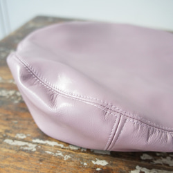 ゴートスキンレザー・本革ベレー[ライトパープル]C327goat leather light purple 5枚目の画像