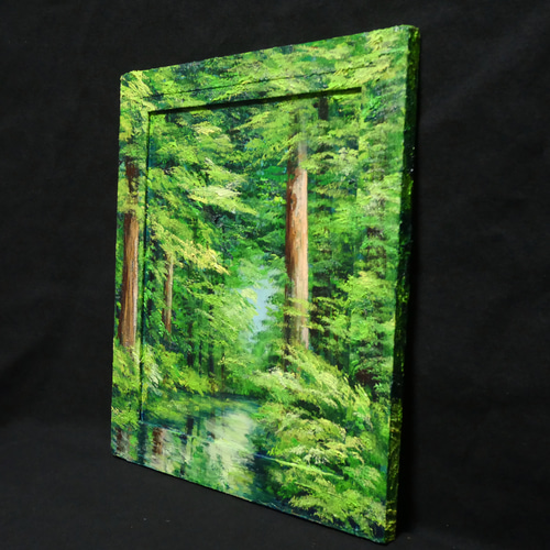 油絵 油彩 油彩画 絵 絵画【新緑の川】 油絵 油彩 油彩画 絵 絵画 【新緑の川】 絵画 HR 通販 18585019