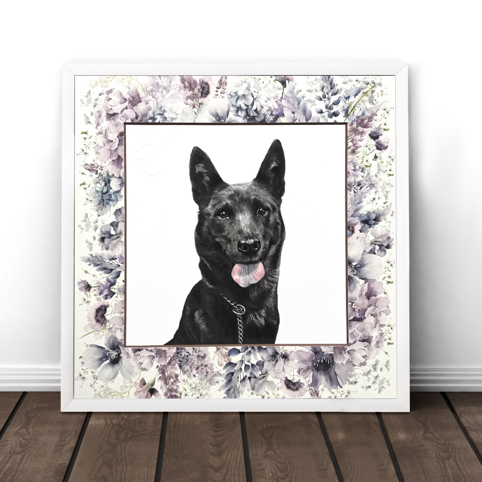 うちの子アート【似顔絵オーダー +マット台紙 +原画データ】ペットイラスト｜ペットアート｜ペット記念日｜ペット誕生日