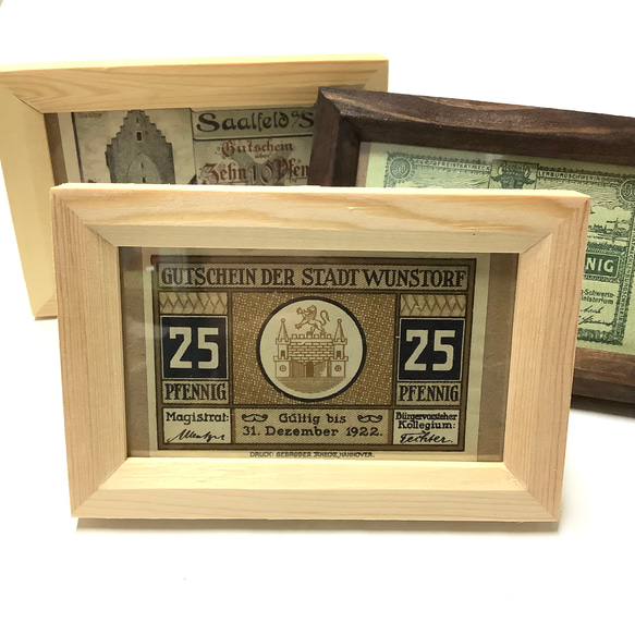 本物保証 アンティーク額装＋希少ノートゲルト2点 ドイツ~静謐と躍動の歴史~ 本物保証 アンティーク額装＋希少ノートゲルト2点 ドイツ~静謐と
