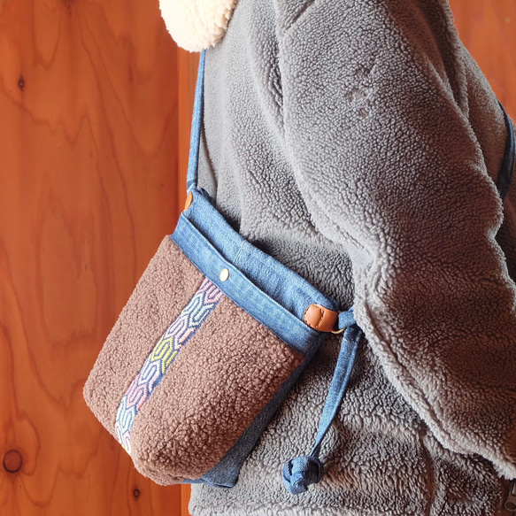 [精選] Kogin Choco Moco 單肩包 [刺繡☺︎Sashiko] 牛仔重製☺︎Boa ⌘訂製⌘ Boa 2024 第8張的照片