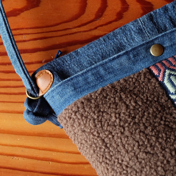 [精選] Kogin Choco Moco 單肩包 [刺繡☺︎Sashiko] 牛仔重製☺︎Boa ⌘訂製⌘ Boa 2024 第5張的照片