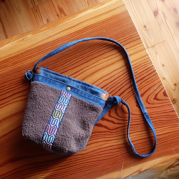 [精選] Kogin Choco Moco 單肩包 [刺繡☺︎Sashiko] 牛仔重製☺︎Boa ⌘訂製⌘ Boa 2024 第2張的照片