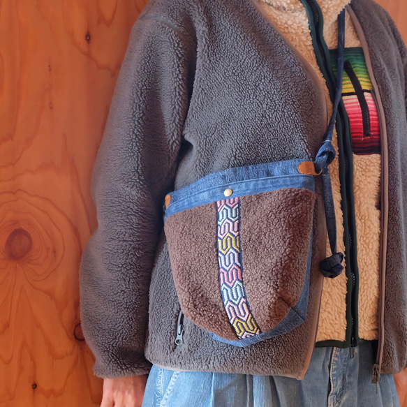[精選] Kogin Choco Moco 單肩包 [刺繡☺︎Sashiko] 牛仔重製☺︎Boa ⌘訂製⌘ Boa 2024 第10張的照片