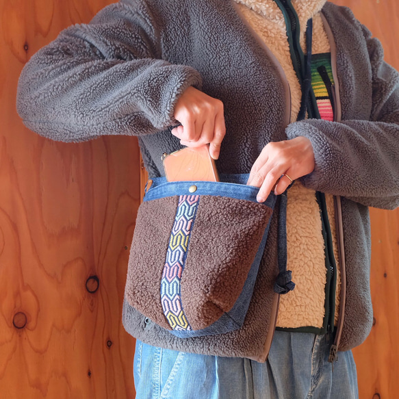 [精選] Kogin Choco Moco 單肩包 [刺繡☺︎Sashiko] 牛仔重製☺︎Boa ⌘訂製⌘ Boa 2024 第1張的照片