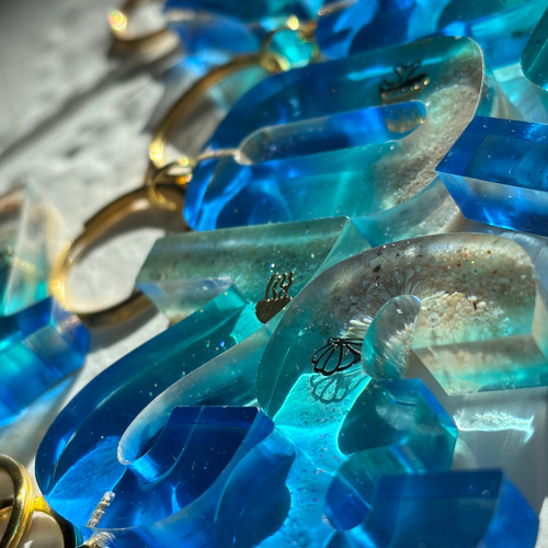 海 数字 キーホルダー 青 ブルー オーダーメイド 星の砂 レジン 海 数字 キーホルダー 青 ブルー オーダーメイド 星の砂 レジン