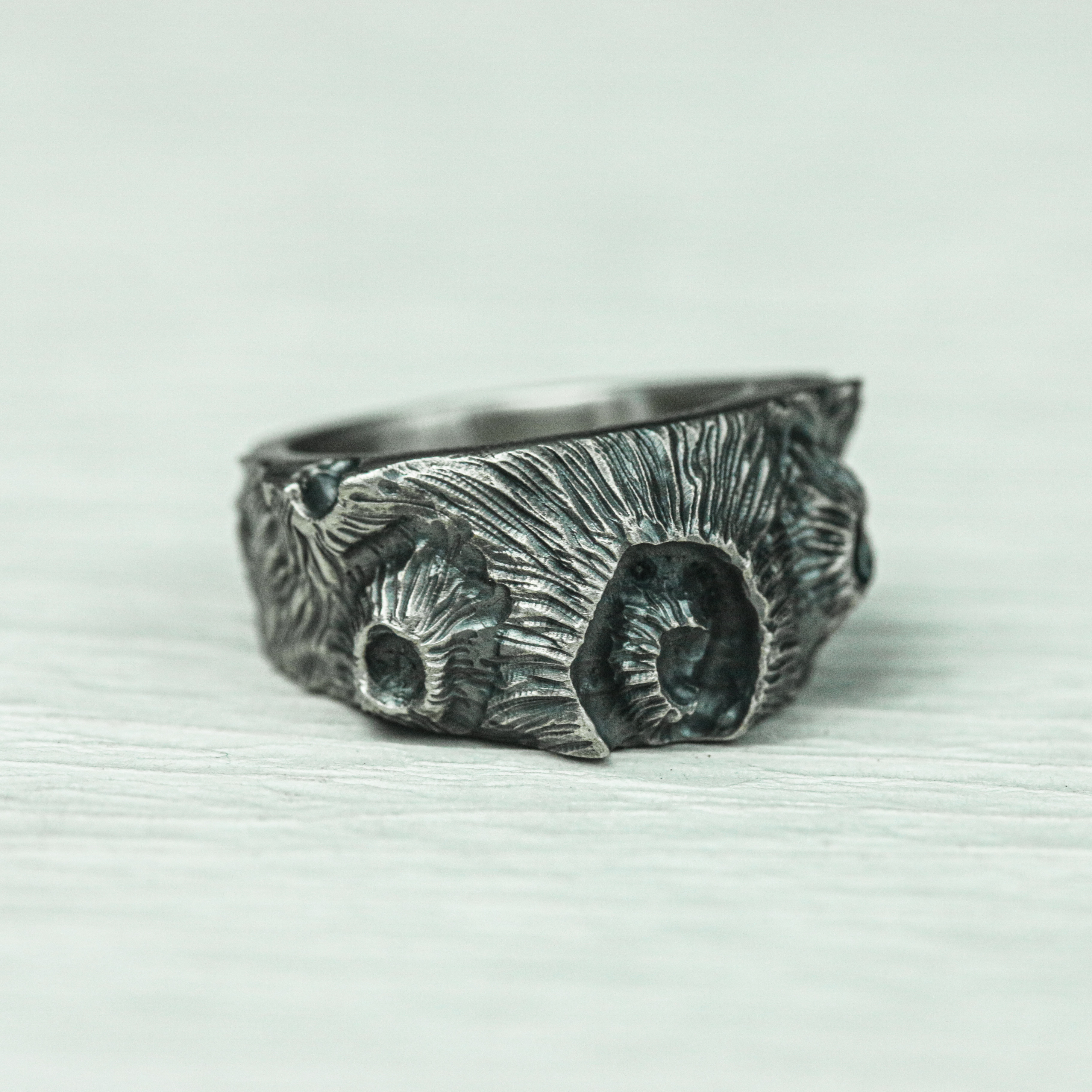 月面のシルバーリング、ユニークな月のリング、月のダークサイド、火山のリング、溶岩のリング