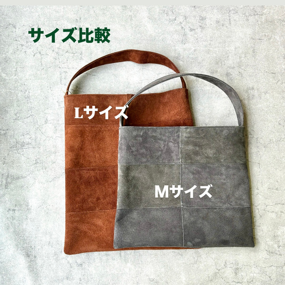 ピッグスキンのワンハンドルバッグ　Mサイズ  メタリックレザー 14枚目の画像