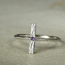モアサナイト スクエアヘイローリング 6.5mm 1ct｜Dカラー VVS1 H&C