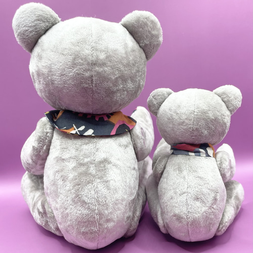 作家さんの親子テディベア ベロア生地の親子テディベア ぬいぐるみ Kiyoko 通販 18585898｜Creema