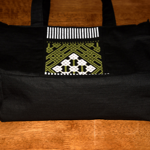 こぎん刺し ファスナーバッグ #194 ハンドメイド トートバッグ さや  