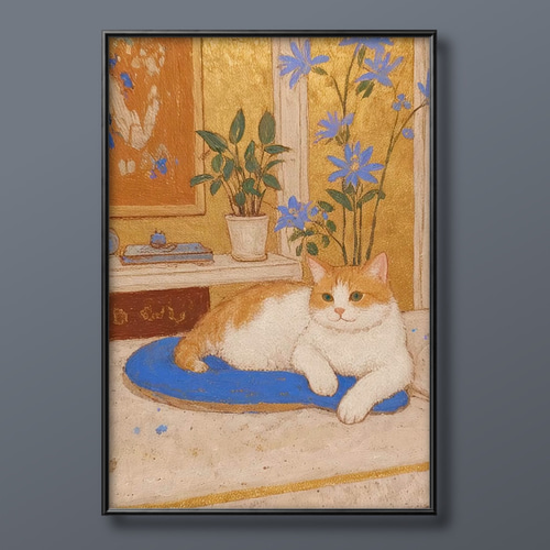 絵画。原画【可愛い橘猫ちゃん】 絵画。原画【可愛い橘猫ちゃん】 絵画 | イラストポスター 94