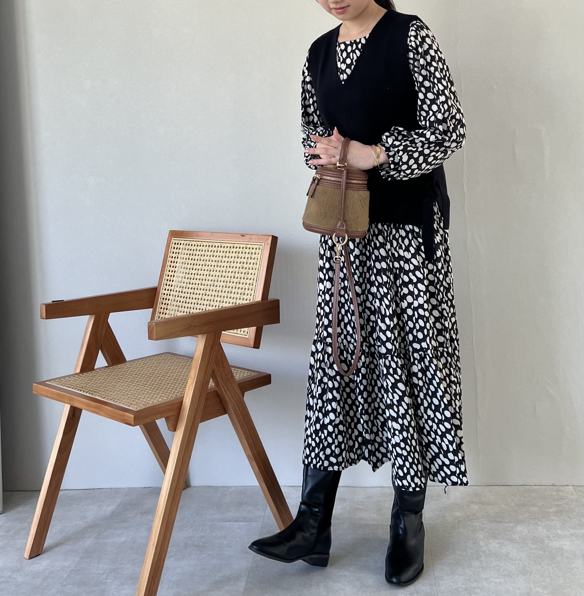 【セット】ワンピとベストのお得なセット販売ページ【サイドリボンニットベスト&ワンピ】