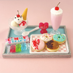 AMERICAN DINERS ミニチュア模型8セット アメリカンダイナースイーツセット その他置物 roco＊jam 通販