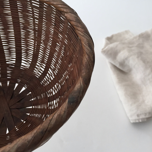 古道具竹籠 アンティークバスケット 北欧のかご 古道具のある暮らし