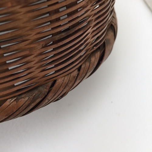 古道具竹籠 アンティークバスケット 北欧のかご 古道具のある暮らし