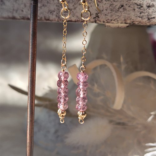 mari53◆希少✧ドラゴンガーネットピアス✧14kgf 希少 ドラゴンガーネット ピアス イヤリング 14kgf ピアス