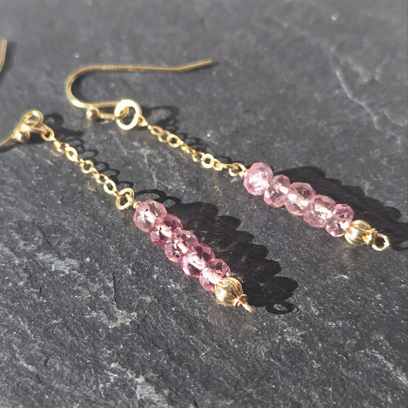 mari53◆希少✧ドラゴンガーネットピアス✧14kgf 希少 ドラゴンガーネット ピアス イヤリング 14kgf ピアス