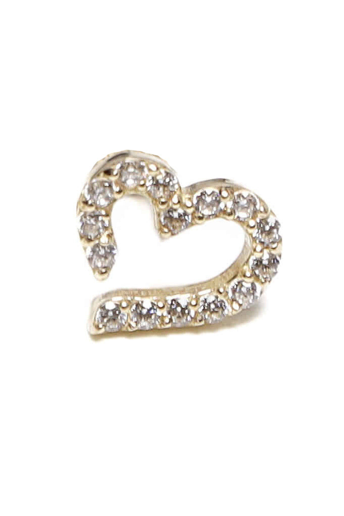 14K金 ゴールド ハート ヘリックス 軟骨 アンチトラガス アウター インナーコンク イヤリング ピアス ラブレット