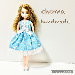 TAKARA タカラ リカちゃん 洋服 日本製 ② 花柄 フリル ワンピース TAKARA タカラ リカちゃん 洋服 日本製 ② 花柄 フリル