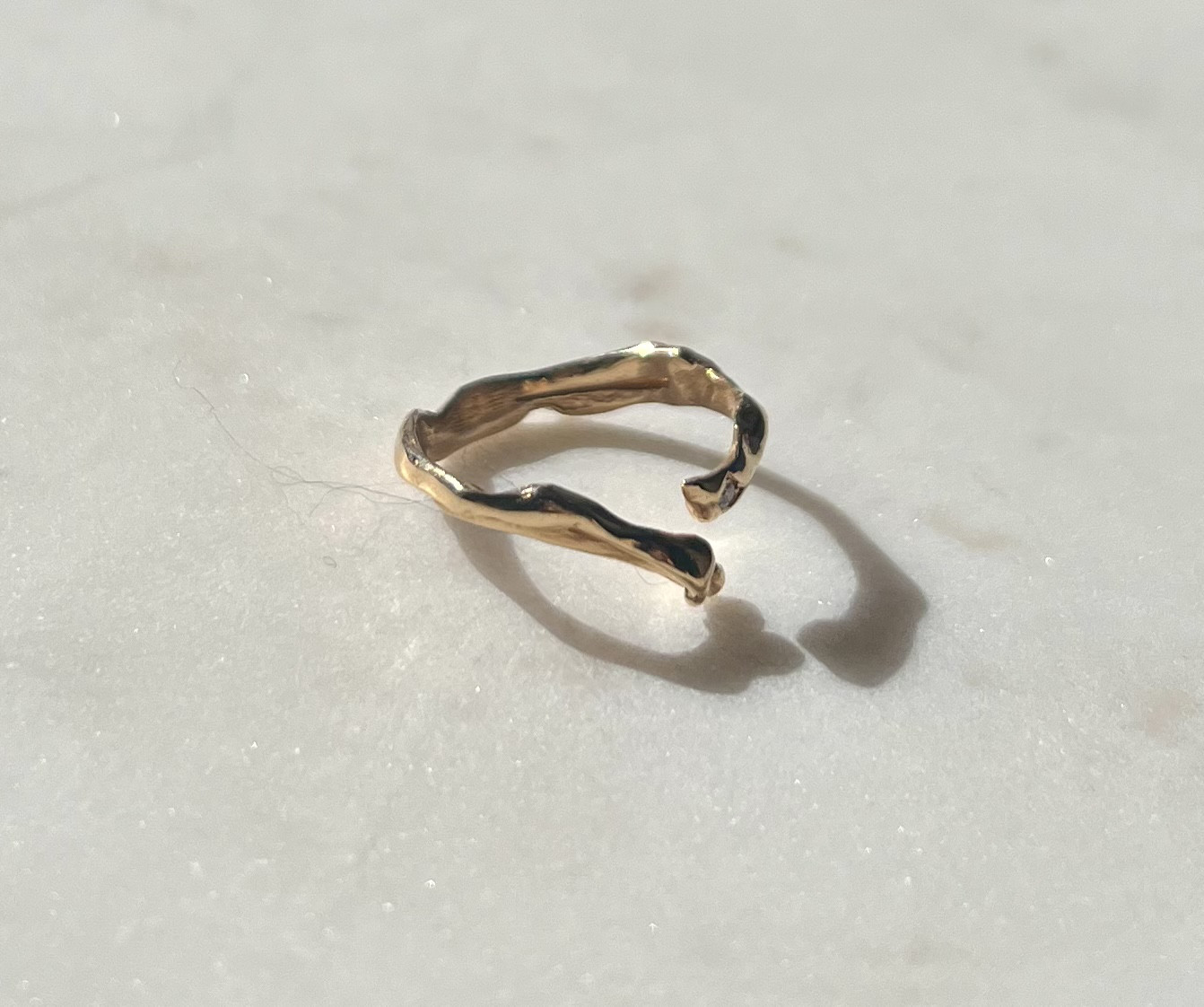 Meteorite K18 Diamond Ring _ メテオライト　K18ダイヤモンドリング