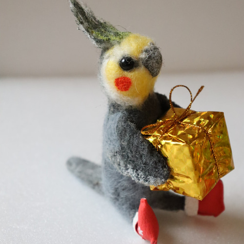 羊毛フェルト人形（オカメインコ） 羊毛フェルト るりはるSHOP-hikaru 