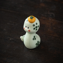 巳年・へび・赤ちゃんヘビ：縁起の良い☆陶器の置物 その他置物