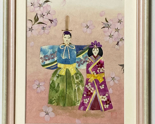 押し花 押し花額 押し花アート ひな祭り お雛様 桜 桃の節句 花 押し花 押し花額 押し花アート ひな祭り お雛様 桜 桃の節句 花