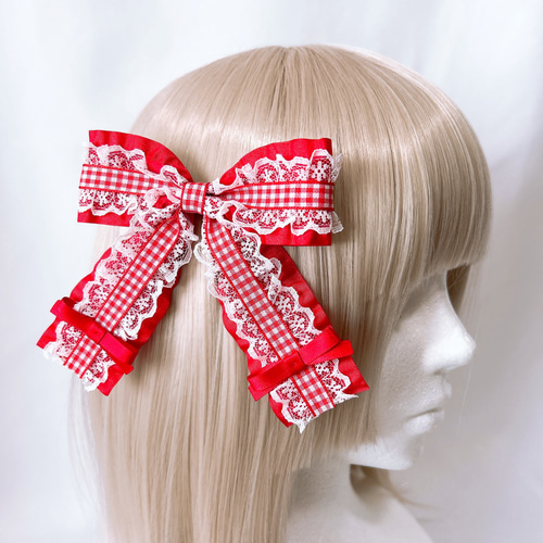 ラパフェ　ピンクリボンヘアクリップ2個セット ラパフェ ピンクリボンヘアクリップ2個セット 商品詳細ページ