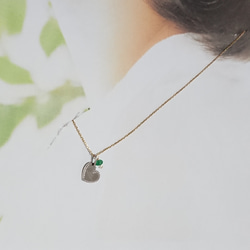 名前　記念日　を刻む　特別な　K18　ペンダントヘッド　サークル　ハート　約10ミリ　保証書付 1枚目の画像