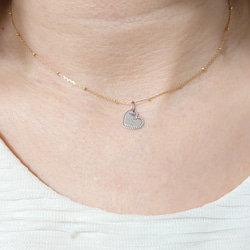 名前　記念日　を刻む　特別な　K18　ペンダントヘッド　サークル　ハート　約10ミリ　保証書付 9枚目の画像