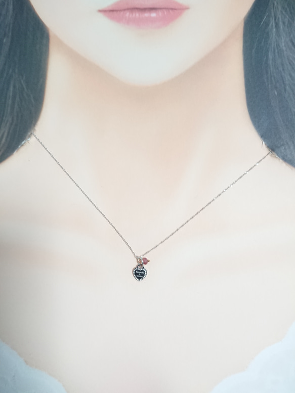 名前　記念日　を刻む　特別な　K18　ペンダントヘッド　サークル　ハート　約10ミリ　保証書付 12枚目の画像