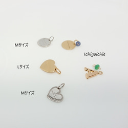 名前　記念日　を刻む　特別な　K18　ペンダントヘッド　サークル　ハート　約10ミリ　保証書付 5枚目の画像