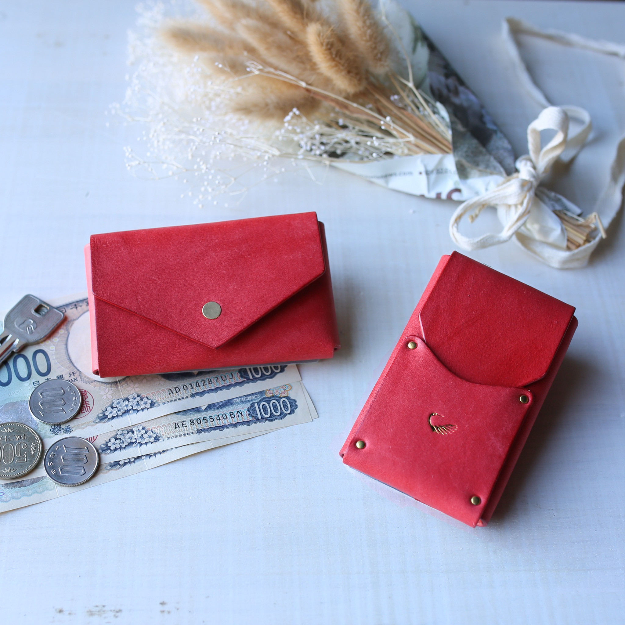 【送料無料】オールインワン コンパクト財布 ”kamome” ネイビー