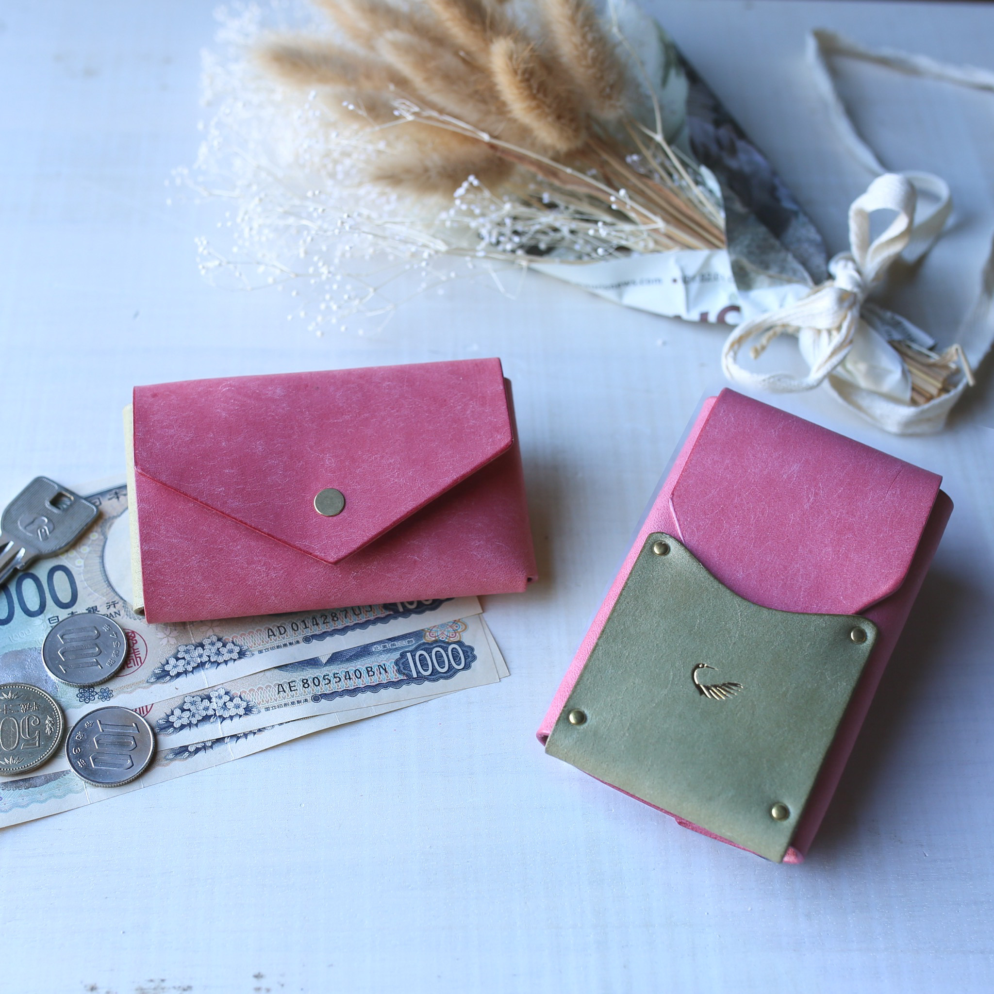 【送料無料】オールインワン コンパクト財布 ”kamome” ネイビー