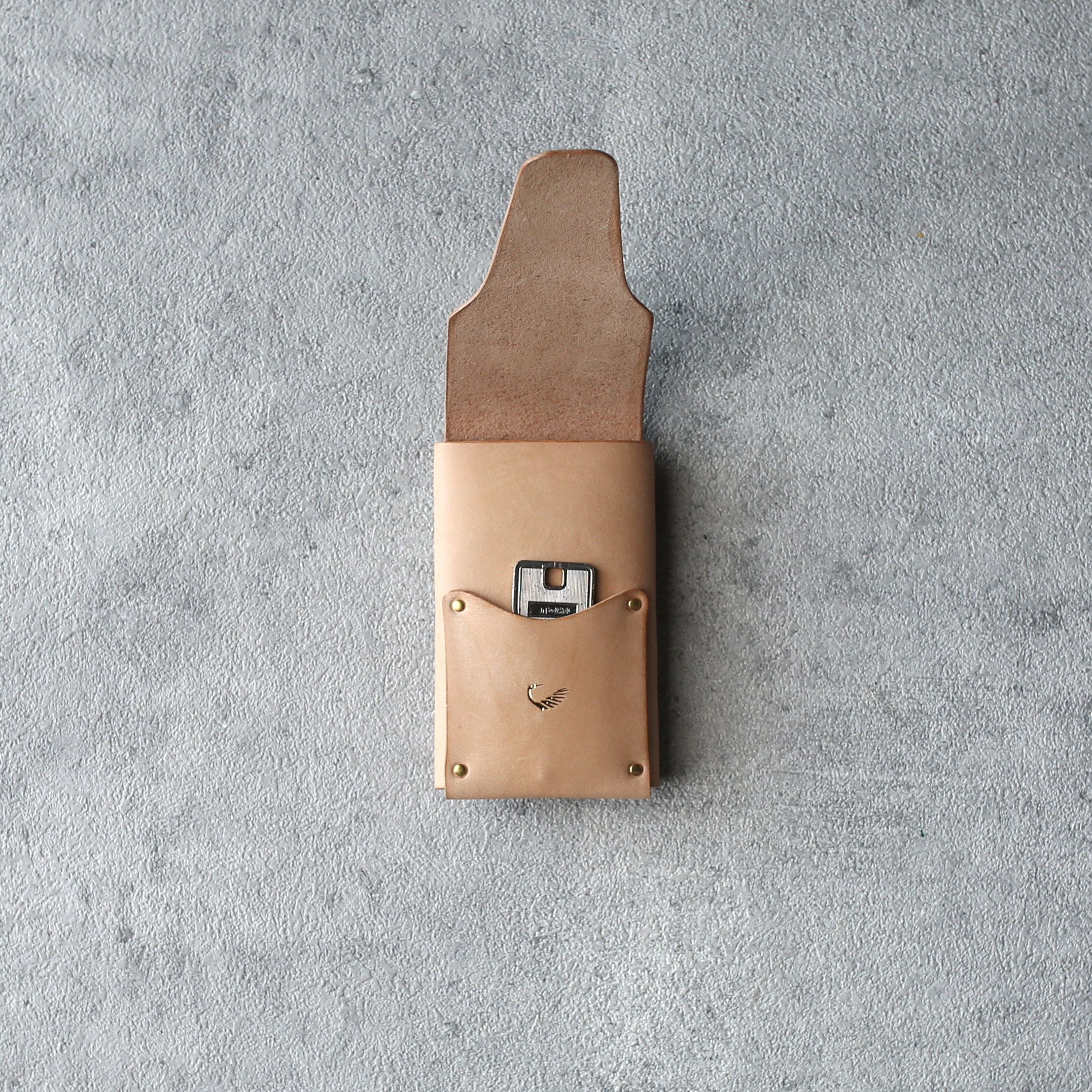 【送料無料】オールインワン コンパクト財布 ”kamome” ネイビー