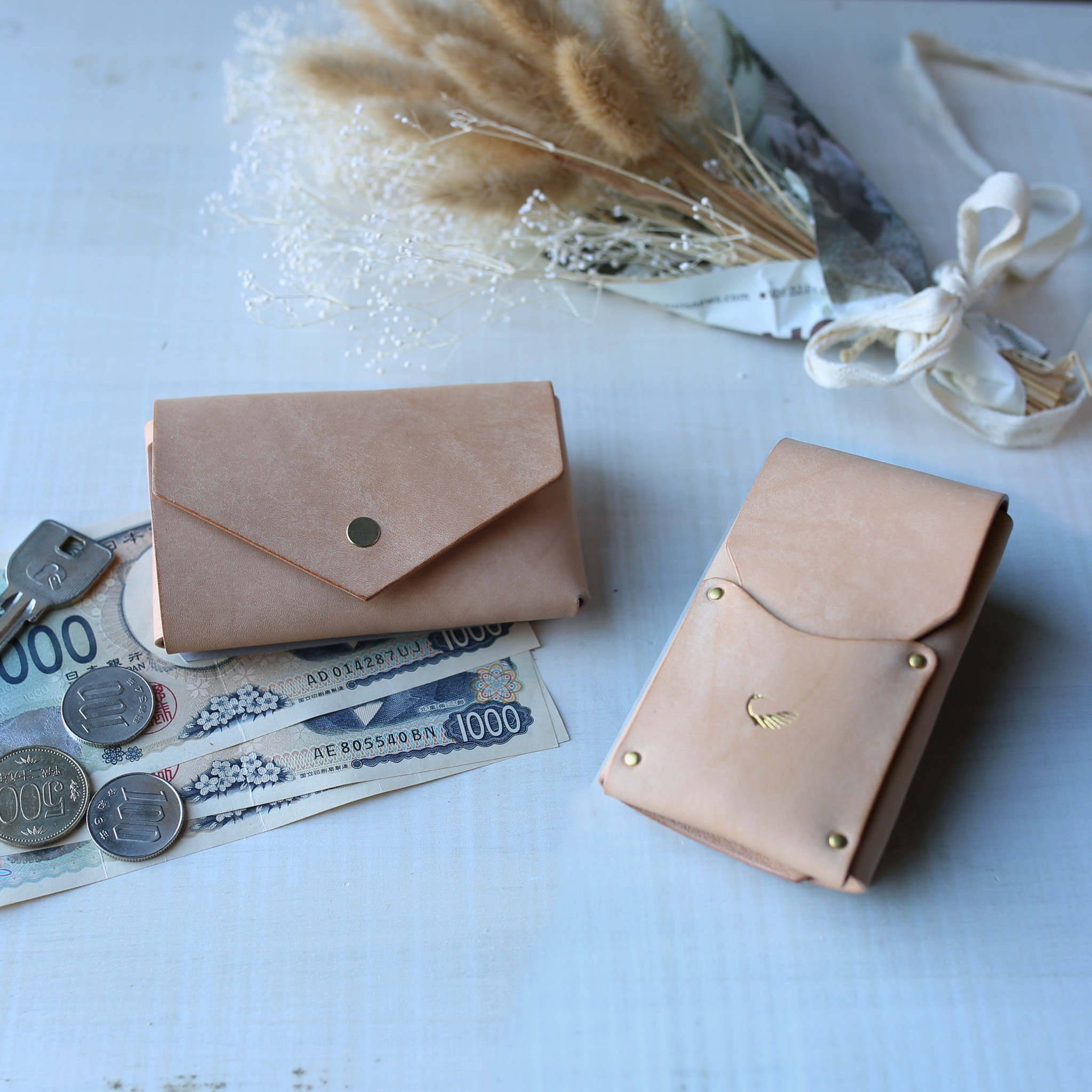 【送料無料】オールインワン コンパクト財布 ”kamome” ネイビー