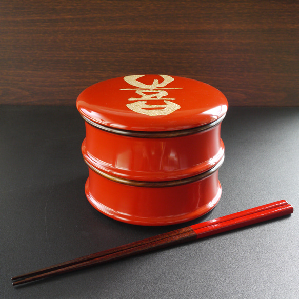 漆器 二段丸重 さぬき彫 讃岐彫 漆器 重箱 丸重 骨董 Amazon.co.