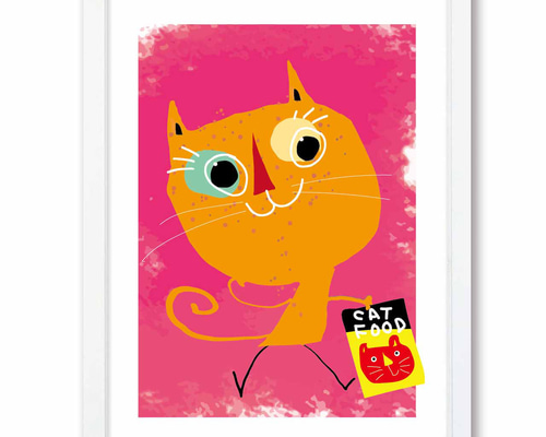 コミカルCat ネコ お気に入り8000件突破 イラスト ポスター A4〜A1