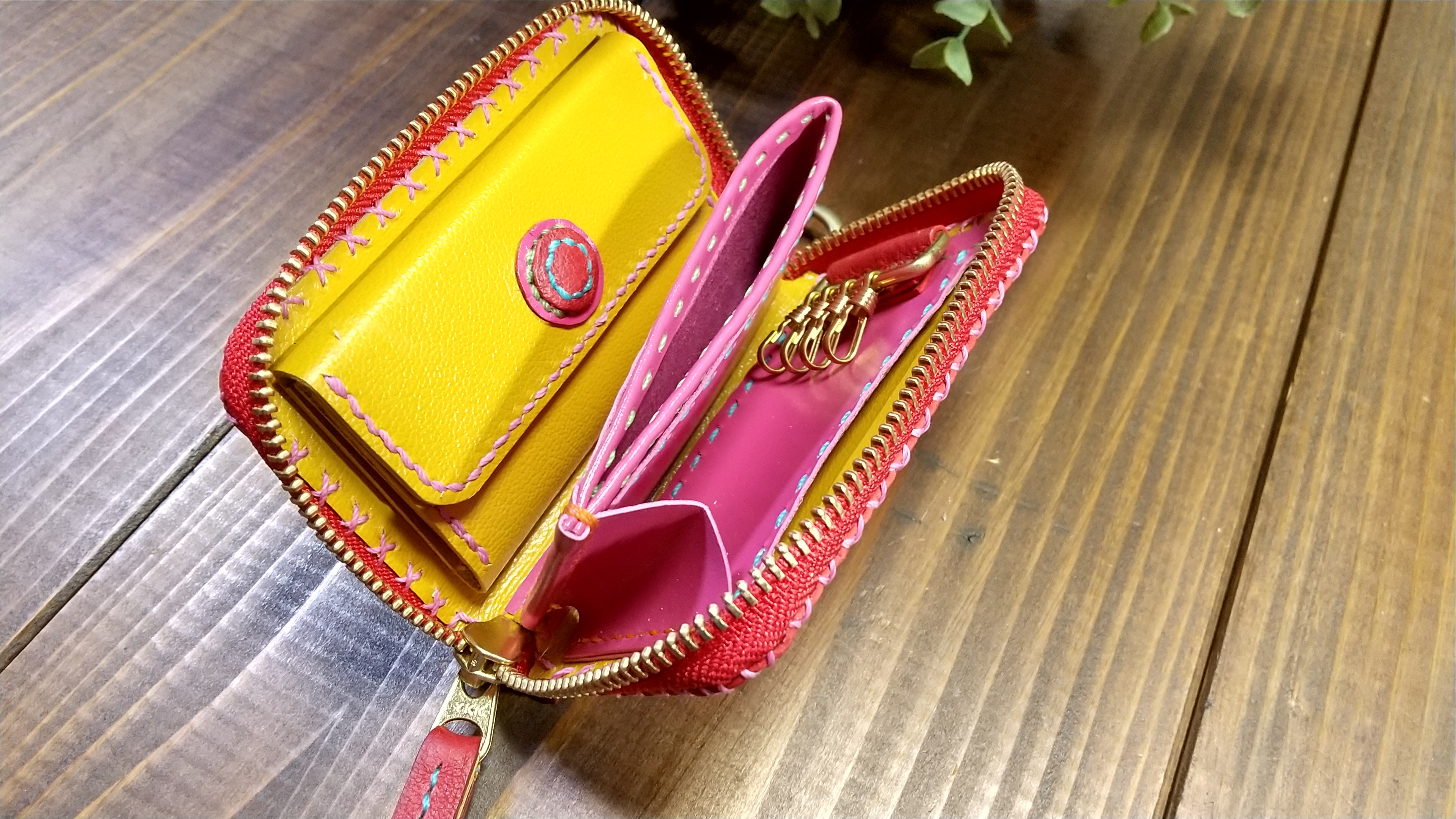 コインケース付キーケース(豚革)