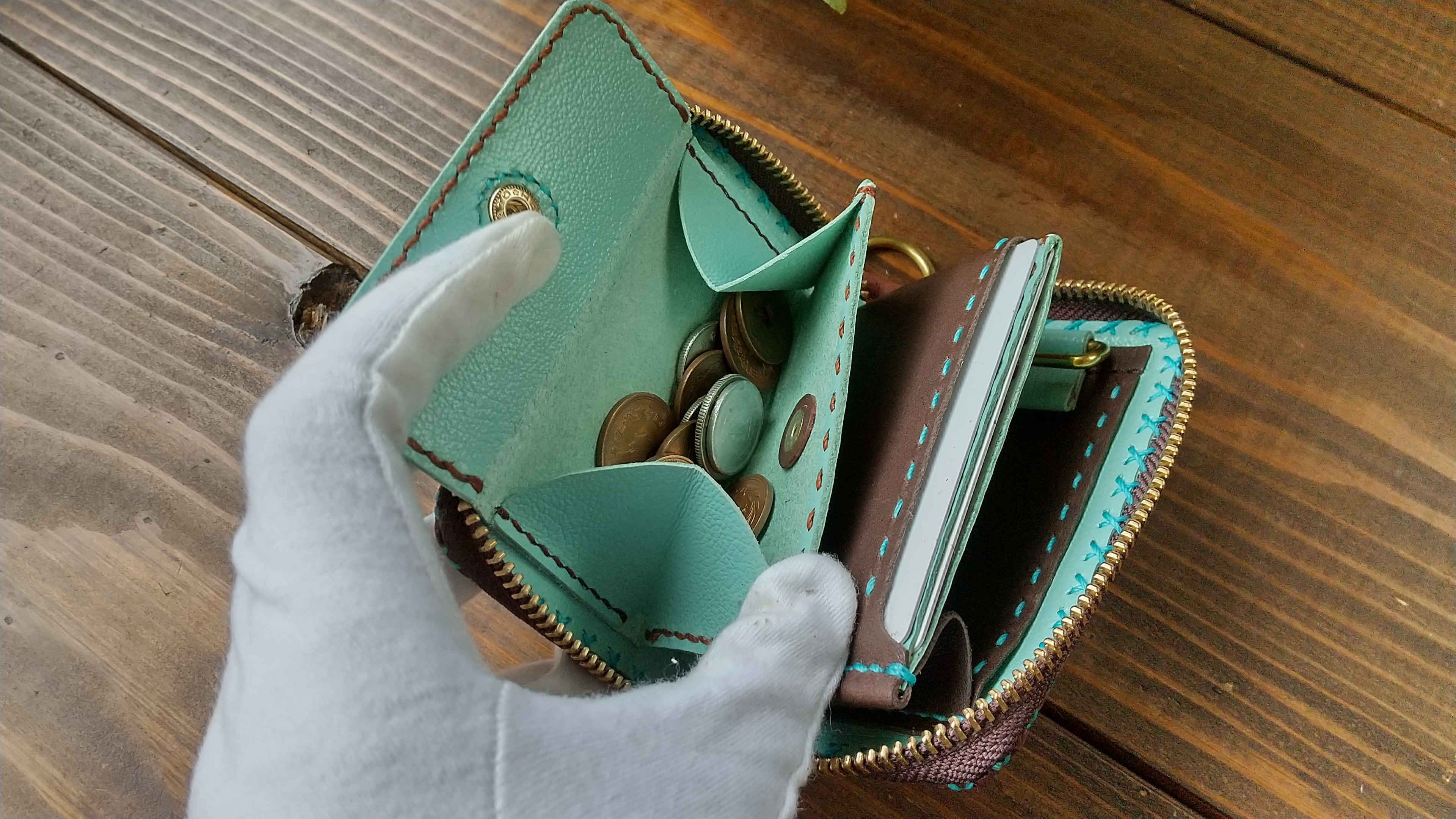 コインケース付キーケース(豚革)