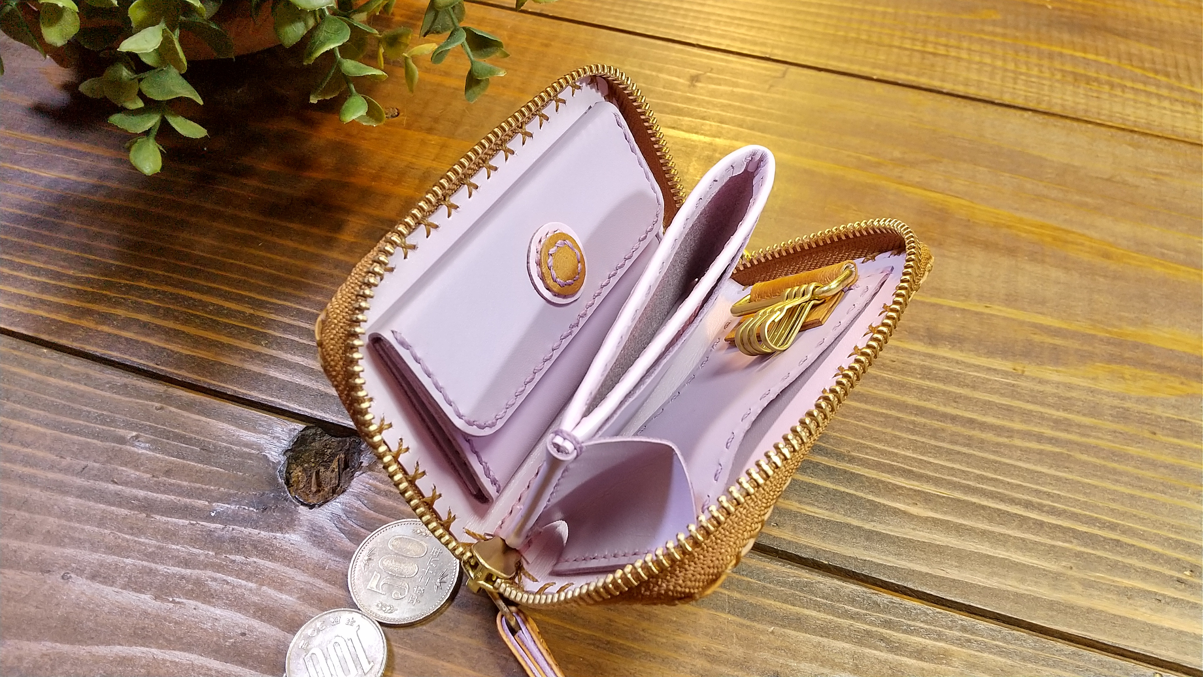 コインケース付キーケース(豚革)